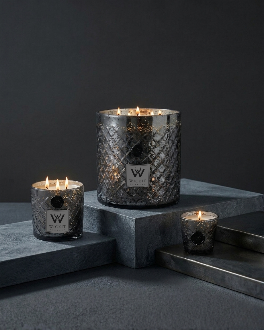 Signature Wickit Gift Set: Smoked Lattice 3" x 3"