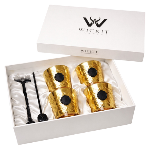 Signature Wickit Gift Set: Golden Facet 3" x 3"