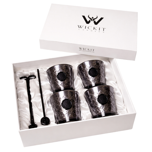 Signature Wickit Gift Set: Smoked Lattice 3" x 3"